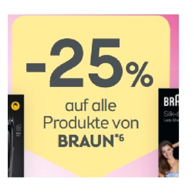 -25% auf alle Produkte von BRAUN BIPA