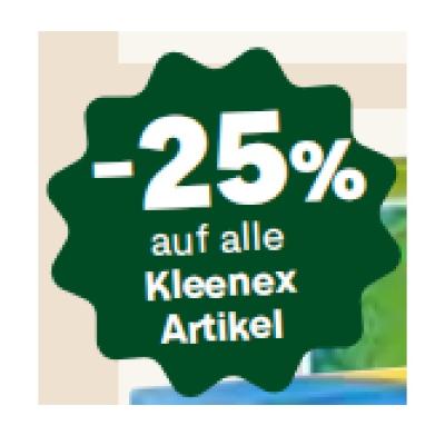 -25% auf alle Kleenex Artikel MPREIS
