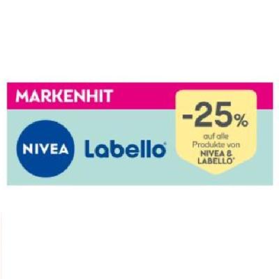Promotion Bild von -25% auf alle Produkte von NIVEA & LABELLO BIPA
