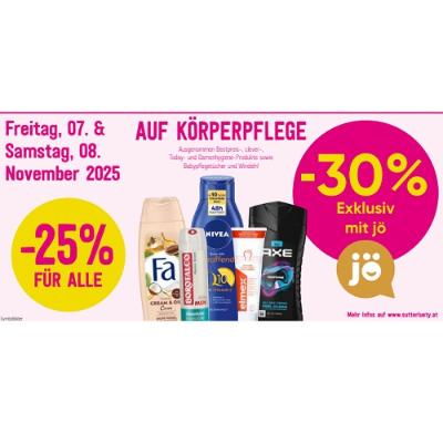 -30% Exklusiv mit jö AUF KÖRPERPFLEGE Sutterlüty