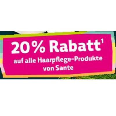 Bild von 20% Rabatt auf alle Haarpflege-Produkte von Sante Denns BioMarkt
