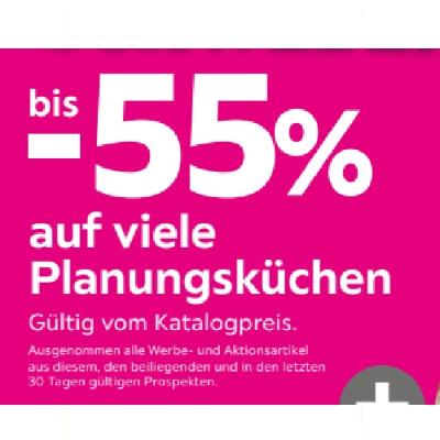 bis -55% auf viele Planungsküchen mömax