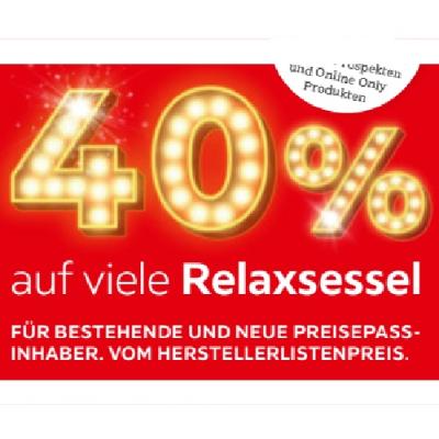 40% auf viele Relaxsessel XXXLutz