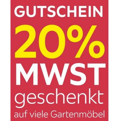 Promotion Bild von 20% MwSt. geschenkt auf viele Gartenmöbel Möbelix