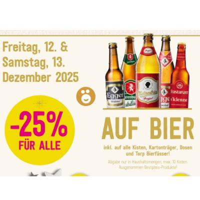 -25% FÜR ALLE AUF BIER Sutterlüty