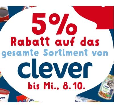 5% Rabatt auf das gesamte Sortiment von clever BILLA