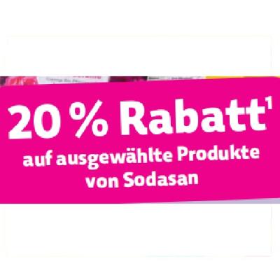 20% Rabatt auf ausgewählte Produkte von Sodasan Denns BioMarkt
