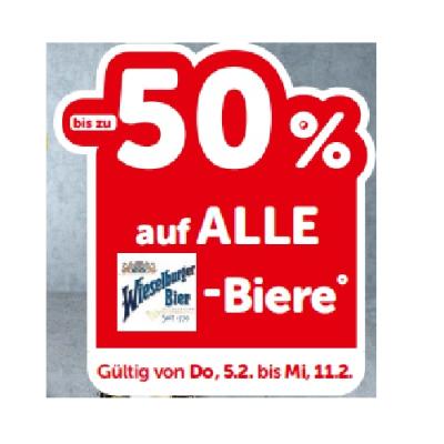 bis zu -50% auf ALLE Wieselburger-Biere INTERSPAR