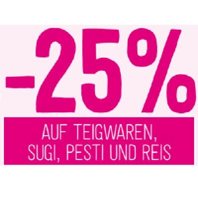 Promotion Bild von -25% AUF TEIGWAREN, SUGO, PESTO UND REIS Sutterlüty