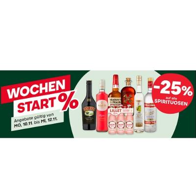 -25% auf alle SPIRITUOSEN MPREIS