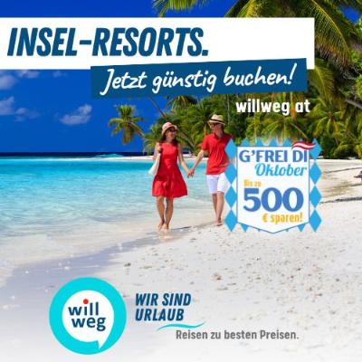 Insel-Resorts mit willweg.at
