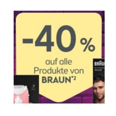 Promotion Bild von -40% auf alle Produkte von BRAUN BIPA