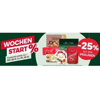 -25% auf alle PRALINEN MPREIS