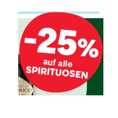 -25% auf alle SPIRITUOSEN MPREIS