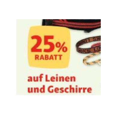 25% RABATT auf Leinen und Geschirre Fressnapf