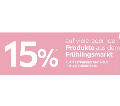 15% auf viele lagernde Produkte aus dem Frühlingsmarkt XXXLutz