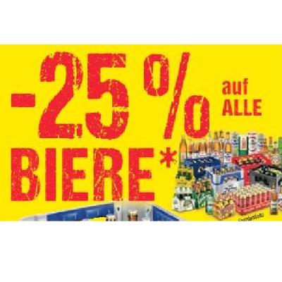 -25% auf ALLE BIERE Maximarkt