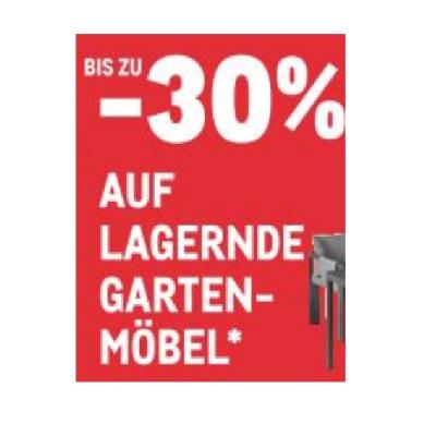 Promotion Bild von BIS ZU -30% AUF LAGERNDE GARTENMÖBEL METRO
