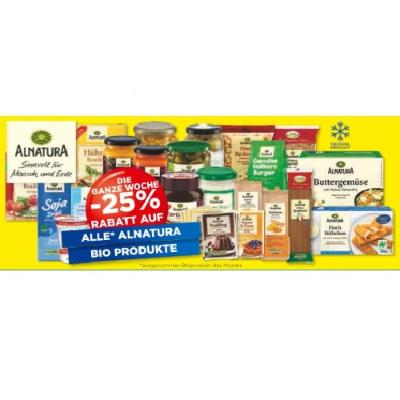 DIE GANZE WOCHE -25% RABATT AUF ALLE ALNATURA BIO PRODUKTE Unimarkt
