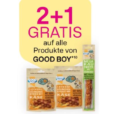 2+1 GRATIS auf alle Produkte von GOOD BOY BIPA