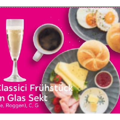 Hütthalers Hofkultur Großes Classici Frühstück mit einem Glas Sekt je 5.50€ mömax