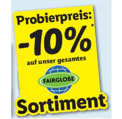 Promotion Bild von -10% auf unser gesamtes FAIRGLOBE Sortiment Lidl