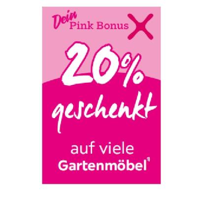 20% geschenkt auf viele Gartenmöbel mömax