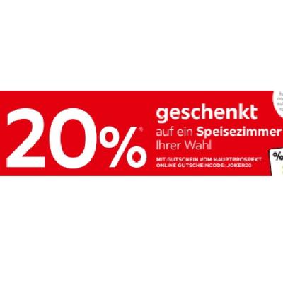20% geschenkt auf ein Speisezimmer Ihrer Wahl XXXLutz