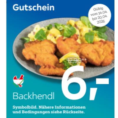 Backhendl je 6,- € XXXLutz