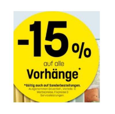Promotion Bild von -15% auf alle Vorhänge Betten Reiter