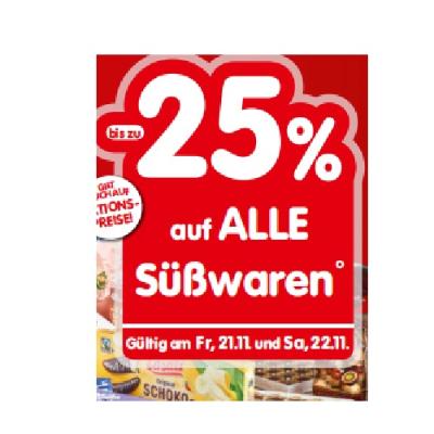 bis zu -25% auf ALLE Süßwaren INTERSPAR
