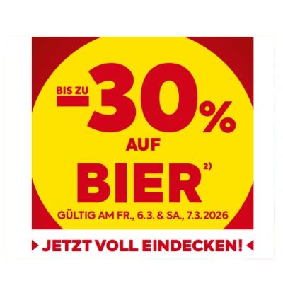 BIS ZU -30% AUF BIER BILLA