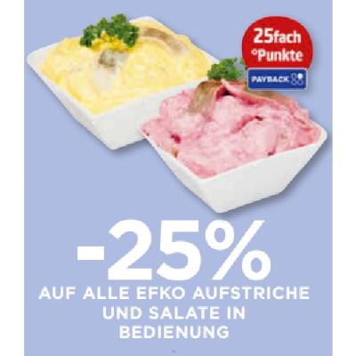 Promotion Bild von -25% AUF ALLE EFKO AUFSTRICHE UND SALATE IN BEDIENUNG Unimarkt