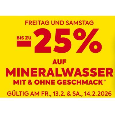 BIS ZU -25% AUF MINERALWASSER MIT & OHNE GESCHMACK BILLA