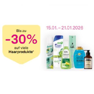 Wochenaktion: Bis zu -30% auf viele Haarprodukte BIPA