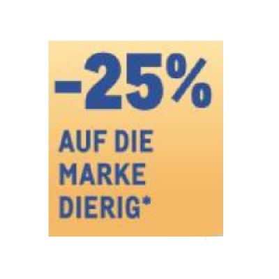 -25% AUF DIE MARKE DIERIG METRO