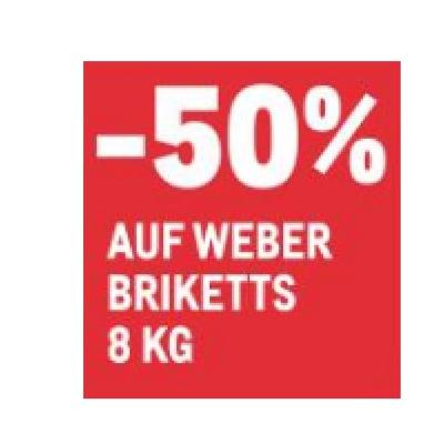 -50% AUF WEBER BRIKETTS 8 KG METRO