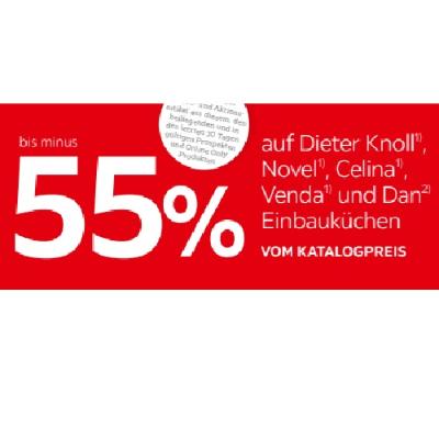 Promotion Bild von bis minus 55% auf Dieter Knoll, Novel, Celina, Venda und Dan Einbauküchen VOM KATALOGPREIS XXXLutz