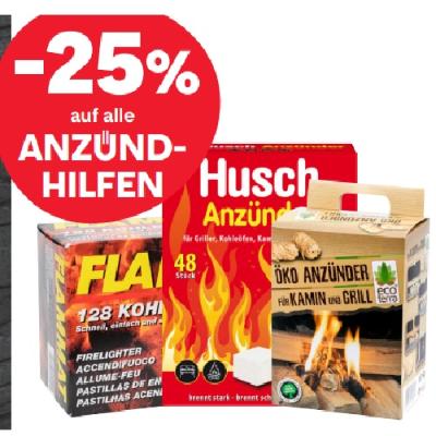 -25% auf alle ANZÜNDHILFEN MPREIS