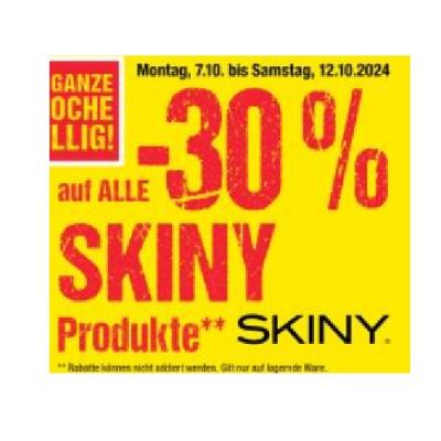 -30% auf ALLE SKINY Produkte Maximarkt