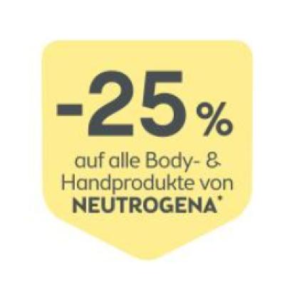 -25% AUF ALLE Body- & Handprodukte von NEUTROGENA BIPA