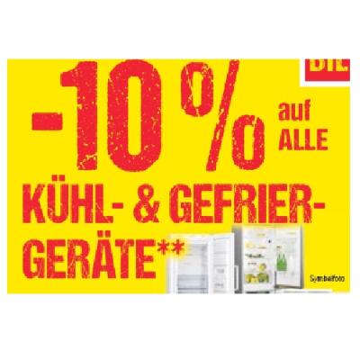 Promotion Bild von -10% auf ALLE KÜHL- & GEFRIERGERÄTE Maximarkt
