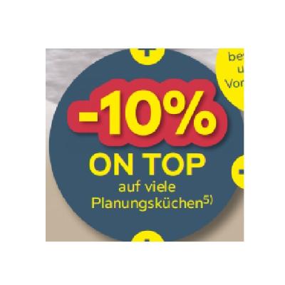 -10% ON TOP auf viele Planungsküchen Möbelix