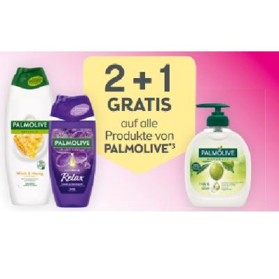 2+1 gratis auf alle Produkte von Palmolive BIPA
