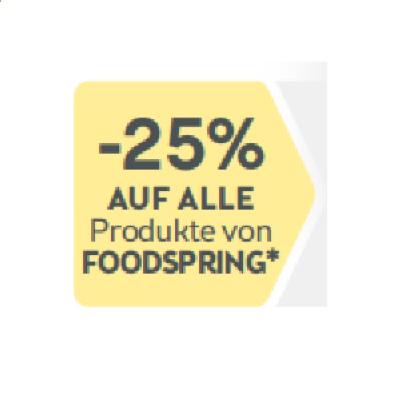-25% AUF ALLE Produkte von FOODSPRING BIPA