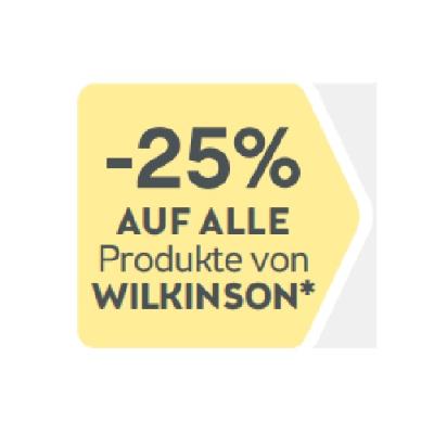 -25% AUF ALLE Produkte von WILKINSON BIPA
