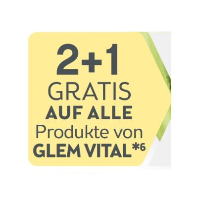 2+1 GRATIS AUF ALLE Produkte von GLEM VITAL BIPA