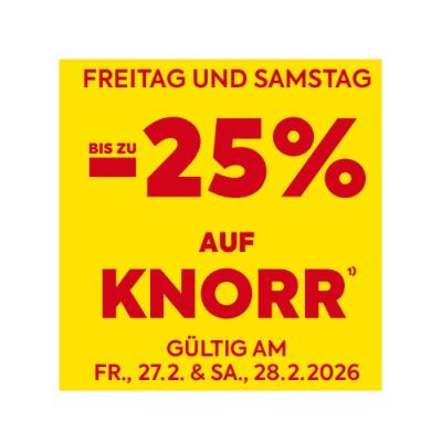 BIS ZU -25% AUF KNORR BILLA