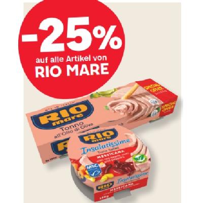 -25% auf alle Artikel von RIO MARE MPREIS