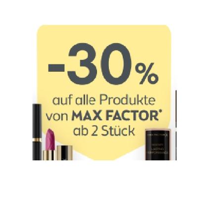 -30% auf alle Produkte von MAX FACTOR ab 2 Stück BIPA